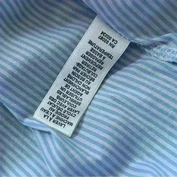 Saks Fifth Avenue Blue Cotton Button Front Blouse Top Shirt XS - Picture 4 of 8